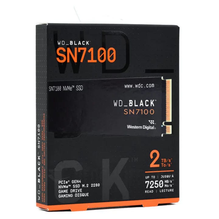 2TB NVMe SSD WD Black SN7100 Gen4 Upto 7250Mb/s WDS200T4X0E