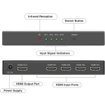 Jasoz G151 4K@30Hz 4-Port HDMI Splitter 1 in 4 out