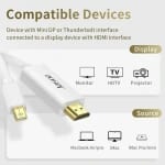JASOZ Mini DisplayPort to HDMI Cable – 1.5 meter