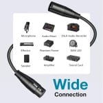 Jasoz XLR Audio Cable 3-Pin Male to Female, 3m