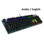 MeeTion MK007 Pro Hot Swap Mechanical Gaming RGB Keyboard, Blue Switch – Arabic/English