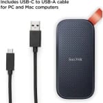 SanDisk Portable SSD 1TB - Up to 800MB/s, USB-C, USB 3.2 Gen 2 - SDSSDE30-1T00-G26