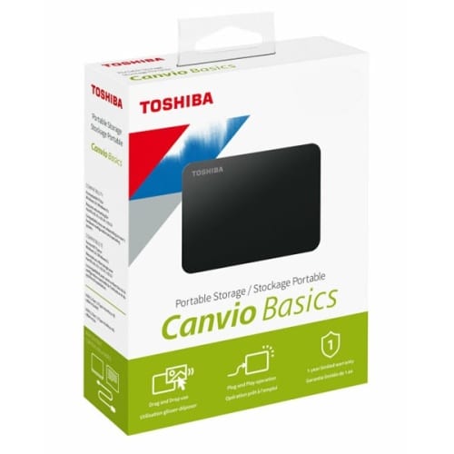 Toshiba 2TB Canvio Basics USB 3.2 Gen 1 Portable HDD